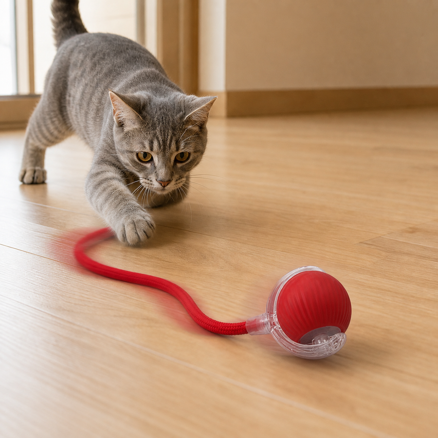 Cat Teasing Ball Long Tail